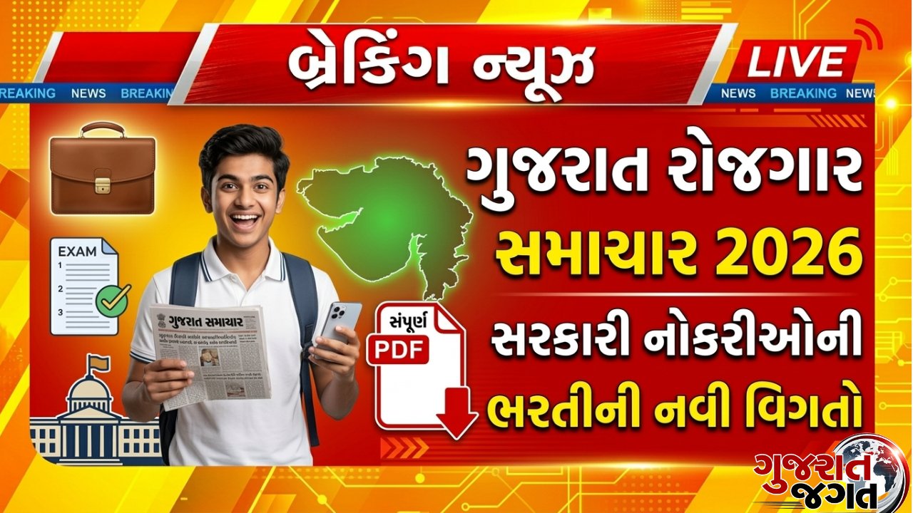 Gujarat Rojgar Samachar 2026 Latest સરકારી ભરતીની માહિતી અને Job Updates